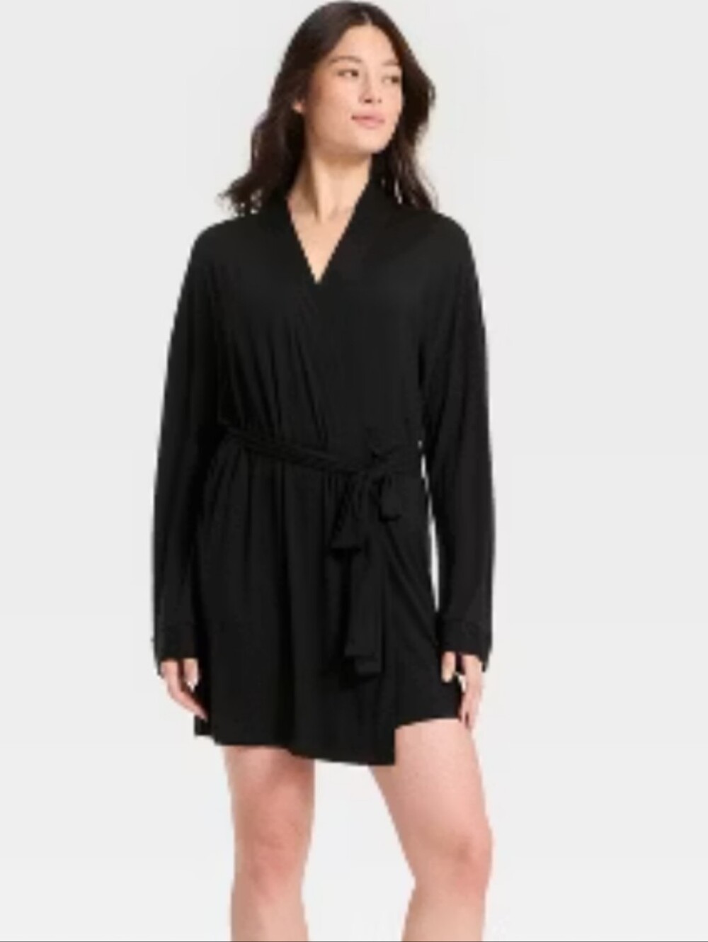 State of Day Model Black Short Robe Size XL NWT
